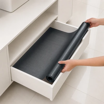 Gambar Forhom 30x150 cm Evaline Alas Anti Slip Dots - Hitam