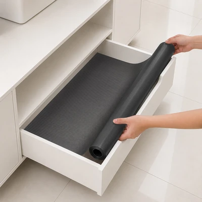 Gambar Forhom 30x150 Alas Anti Slip Evaline Stripe - Hitam
