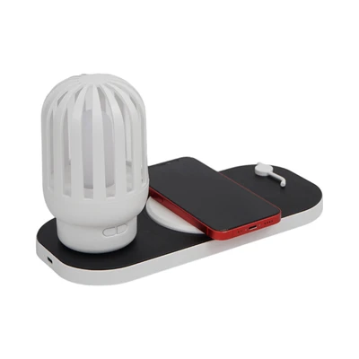 Gambar Ataru Lampu Meja Rechargeable Dengan Wireless Charger - Putih