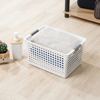 Gambar Stora Dots Keranjang Penyimpanan Deep 31x21.5x17.5 cm - Putih