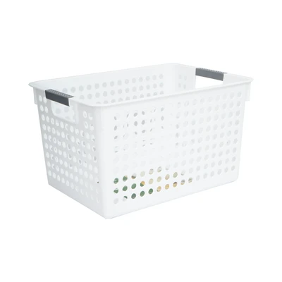 Gambar Stora Dots Keranjang Penyimpanan Deep 31x21.5x17.5 cm - Putih