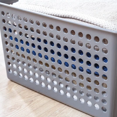 Gambar Stora Dots Keranjang Penyimpanan Deep 31x21.5x17.5 cm - Abu-Abu