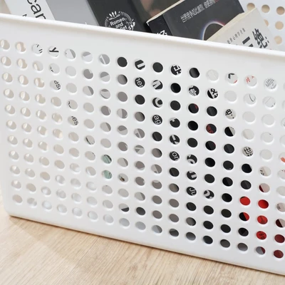 Gambar Stora Dots Keranjang Penyimpanan Deep 35.5x25.5x21.5 cm - Putih