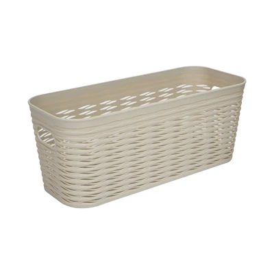 Gambar Stora Keranjang Penyimpanan Slim Wave 34x14x13 cm - Krem Beige