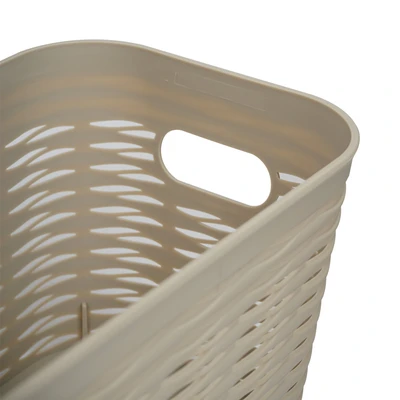 Gambar Stora Keranjang Penyimpanan Slim Wave 34x14x13 cm - Krem Beige