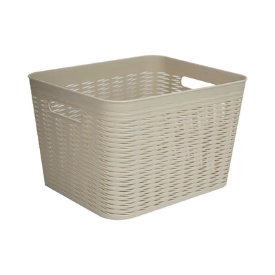 Gambar Stora Keranjang Penyimpanan Wave 35x29x22 cm - Krem Beige