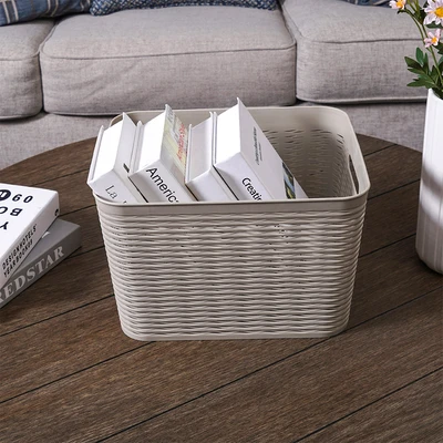 Gambar Stora Keranjang Penyimpanan Wave 35x29x22 cm - Krem Beige