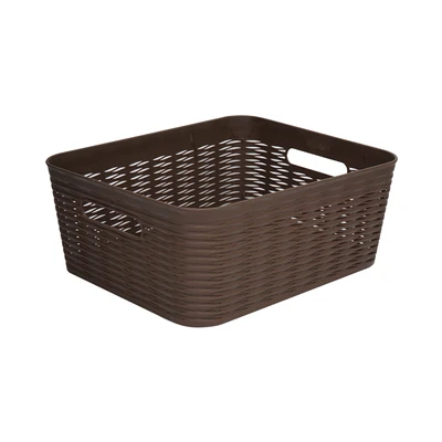 Gambar Stora Keranjang Penyimpanan Wave 35x29x13 cm - Cokelat