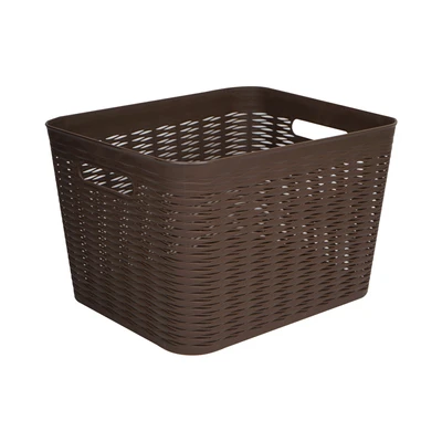 Gambar Stora Keranjang Penyimpanan Wave 35x29x22 cm - Cokelat