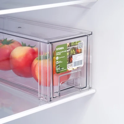Gambar Stora Laci Penyimpanan Plastik Slim 35x12.5x13.5 cm - Clear
