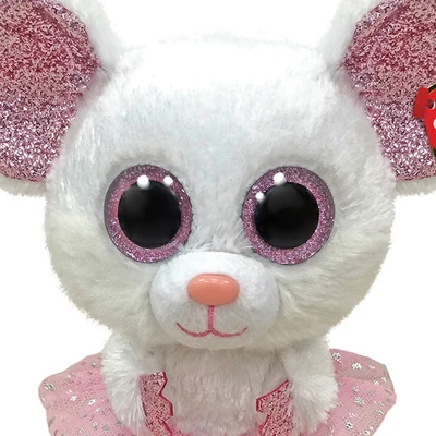 Gambar Ty Beanie Boos Boneka Hewan Nina Mouse Medium Ty95321