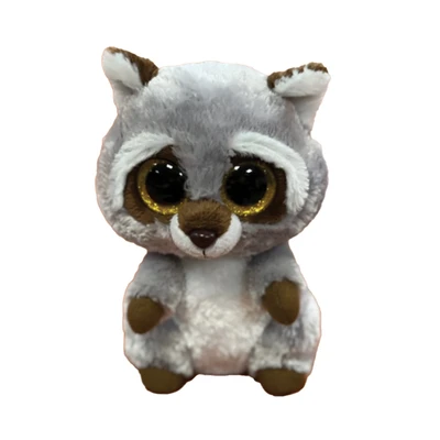 Gambar Ty Beanie Boos Boneka Hewan Oakie Racoon Reguler Ty95331