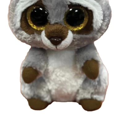 Gambar Ty Beanie Boos Boneka Hewan Oakie Racoon Reguler Ty95331