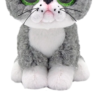 Gambar Ty Beanie Boos Boneka Hewan Cat Reguler Ty95327 - Abu-abu