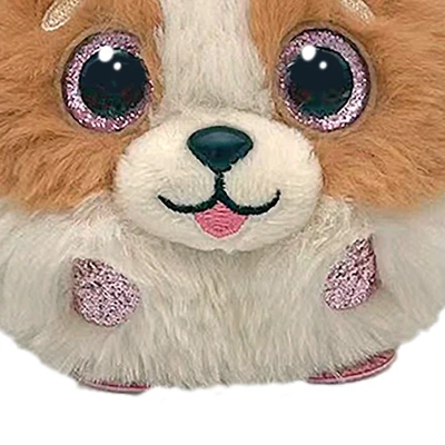 Gambar Ty Puffies Ball Boneka Hewan Dog Ty95338 - Cokelat/putih