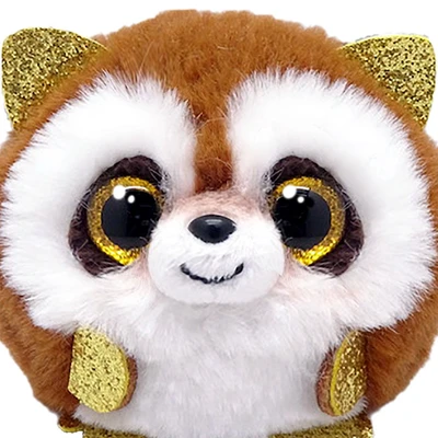 Gambar Ty Puffies Ball Boneka Hewan Racoon Ty95339 - Cokelat