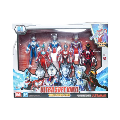 Gambar Ultraman Set Action Figure Deluxe Heroes Series 1