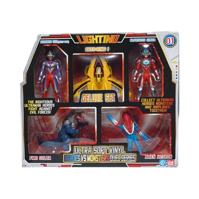 Gambar Ultraman Set Action Figure Heroes Vs Monster Duel 1