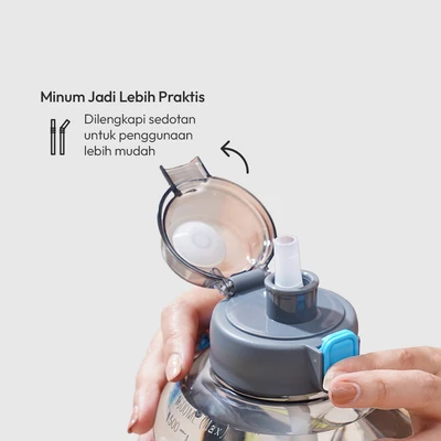 Gambar Kris Handy Botol Minum Tritan 1.5 Liter - Biru/Abu-Abu