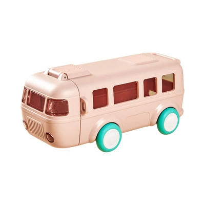 Gambar Ataru Botol Minum Anak Tritan Dengan Sedotan & Strap Car 500 ml - Pink