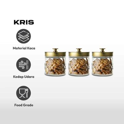 Gambar Kris 550 Ml Set 3 Pcs Stoples Kaca Artic