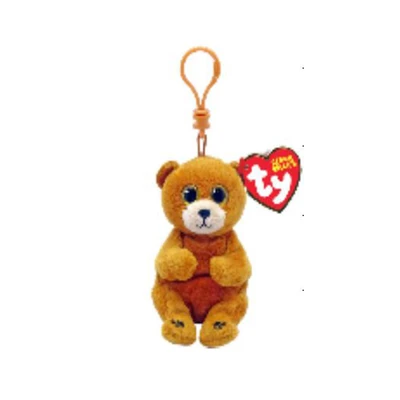 Gambar Ty Beanie Bellies Gantungan Kunci Boneka Duncan Bear - Cokelat