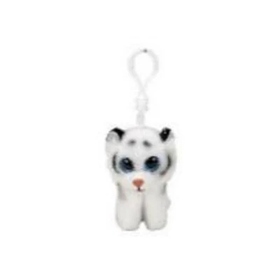 Gambar TY Beanie Boos Gantungan Kunci Boneka Tundra Tuger - Putih