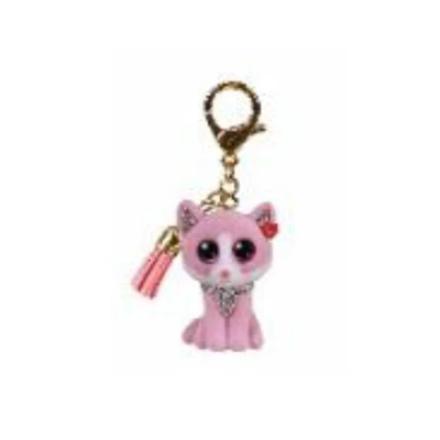 Gambar Ty Beanie Boos Gantungan Kunci Boneka Fiona Cat - Pink