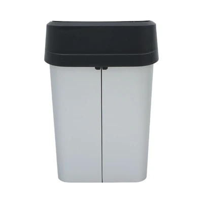 Gambar Ezy Storage Tempat Sampah Tutup Swing Plastik 12 Liter - Silver