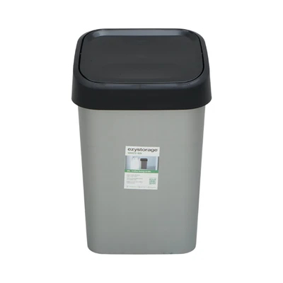 Gambar Ezy Storage Tempat Sampah Tutup Swing Plastik 25 Liter - Silver