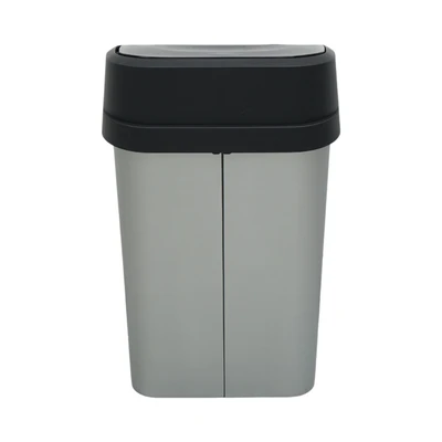 Gambar Ezy Storage Tempat Sampah Tutup Swing Plastik 25 Liter - Silver