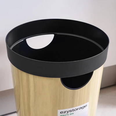 Gambar Ezy Storage Tempat Sampah Plastik Round 10 Liter - Cokelat Natural