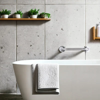 Gambar Fosa 30x3.2x0.12 cm Handle Kamar Mandi - Chrome
