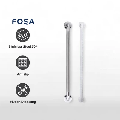 Gambar Fosa 90x3.2x0.12 cm Handle Kamar Mandi - Chrome
