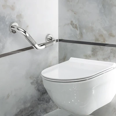 Gambar Fosa 22x22x3.2 cm Handle Kamar Mandi Chrome 12 Mm