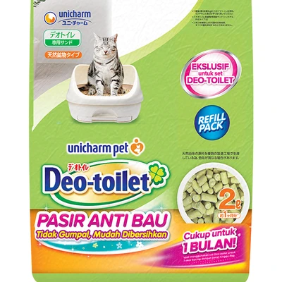 Gambar Unicharm Pet Deo Toilet Pasir Kucing Anti Bau 2 Liter