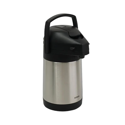 Gambar Kris Teko Vacuum Flask Stainless Steel 1.9 Liter - Silver/Hitam
