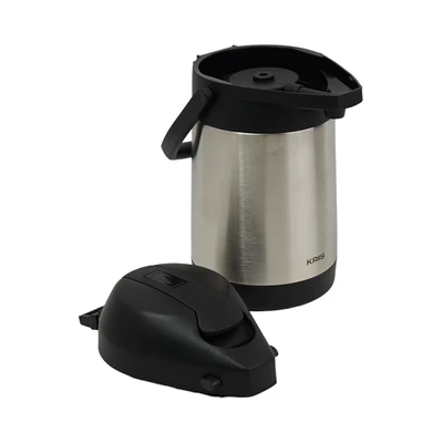 Gambar Kris Teko Vacuum Flask Stainless Steel 1.9 Liter - Silver/Hitam