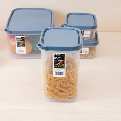 Gambar Kris Wadah Makanan Rectangle 2.4 Liter - Abu-Abu
