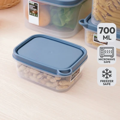 Gambar Kris Wadah Makanan Rectangle 700 ml - Abu-Abu