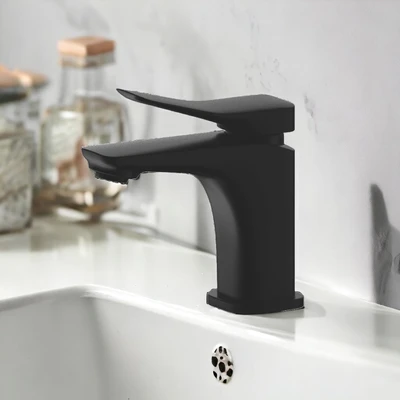 Gambar Acroz Veneto Keran Wastafel Mixer Cold 17.8 cm - Hitam Matte