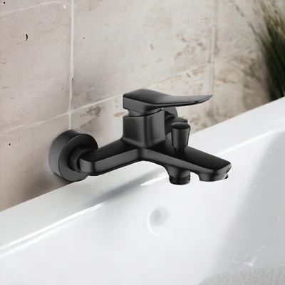 Gambar Acroz 17.5x21.2x11.9 Cm Veneto Keran Mixer Bathtub - Hitam