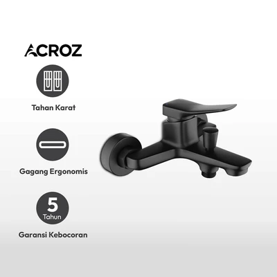 Gambar Acroz 17.5x21.2x11.9 Cm Veneto Keran Mixer Bathtub - Hitam