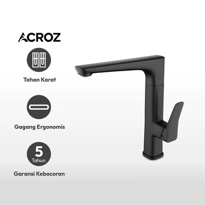 Gambar Acroz 22.3x10.6x25.9 cm Veneto Keran Mixer Dapur - Hitam