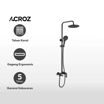 Gambar Acroz Veneto Set Shower Mandi -  Hitam