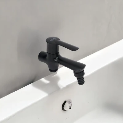 Gambar Acroz Veneto Keran Kamar Mandi 13x5.2x8.5 cm - Hitam