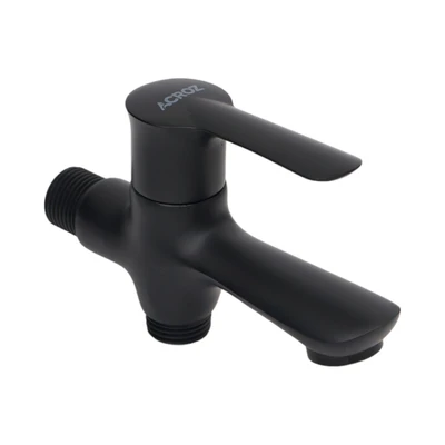 Gambar Acroz Veneto Keran Kamar Mandi 13x5.2x8 cm - Hitam