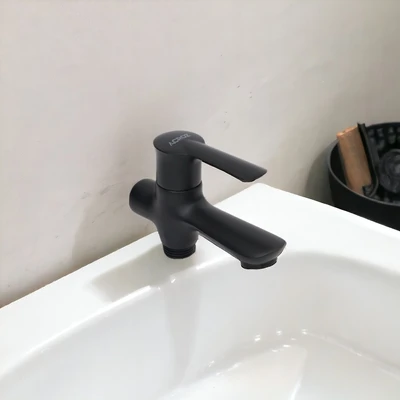 Gambar Acroz Veneto Keran Kamar Mandi 13x5.2x8 cm - Hitam