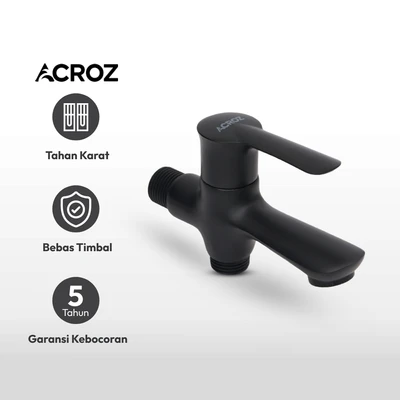 Gambar Acroz Veneto Keran Kamar Mandi 13x5.2x8 cm - Hitam
