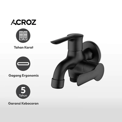 Gambar Acroz Veneto Keran Kamar Mandi Two Way - Hitam